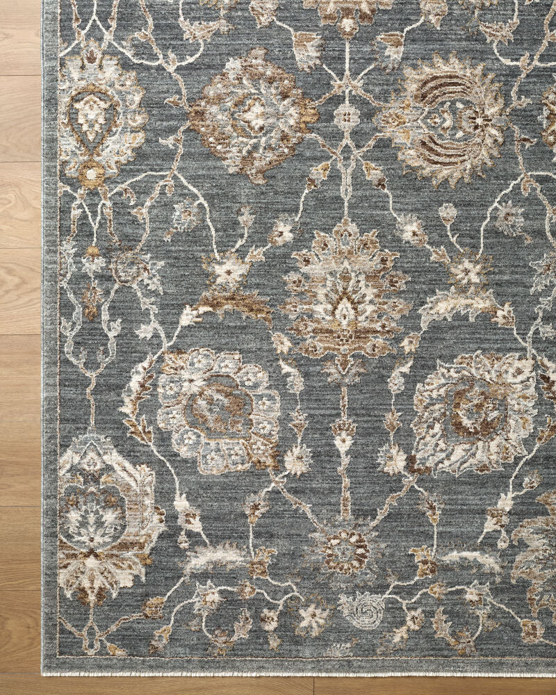 Arda Charcoal/Taupe Machine Woven Rug ACZ-2305 - overhead
