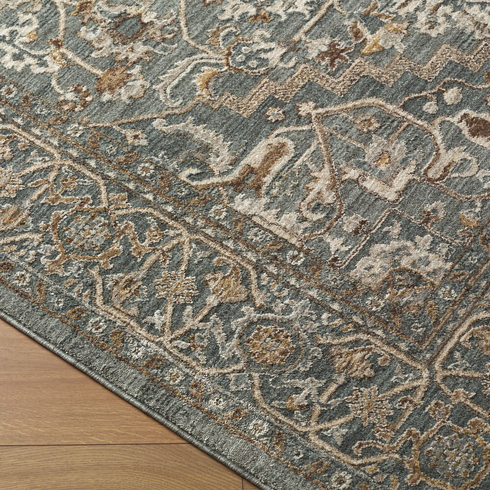 Arda Charcoal/Taupe Machine Woven Rug ACZ-2306 - corner