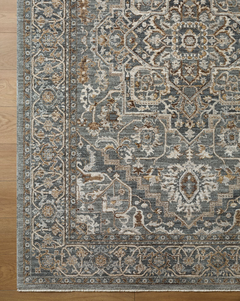 Arda Charcoal/Taupe Machine Woven Rug ACZ-2306 - overhead