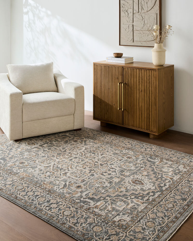 Arda Charcoal/Taupe Machine Woven Rug ACZ-2306 - roomscene