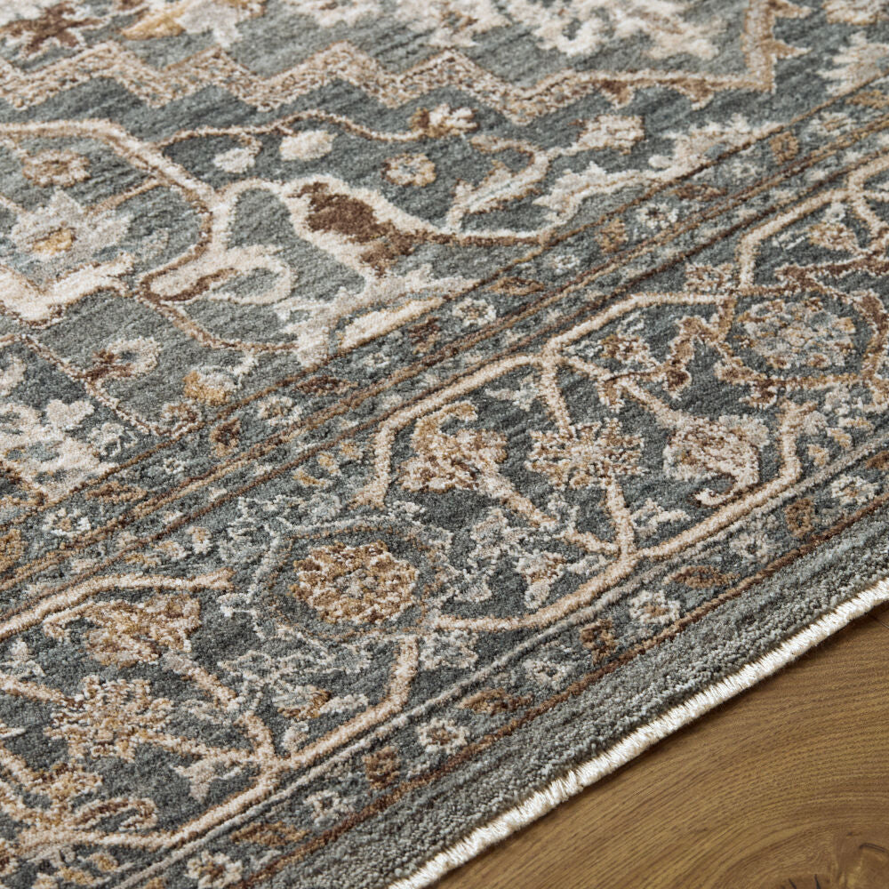 Arda Charcoal/Taupe Machine Woven Rug ACZ-2306 - texture