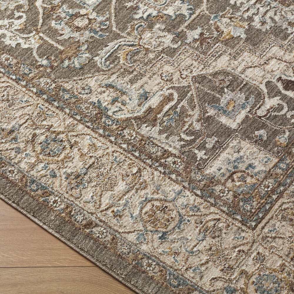 Arda Charcoal/Taupe Machine Woven Rug ACZ-2308 - corner