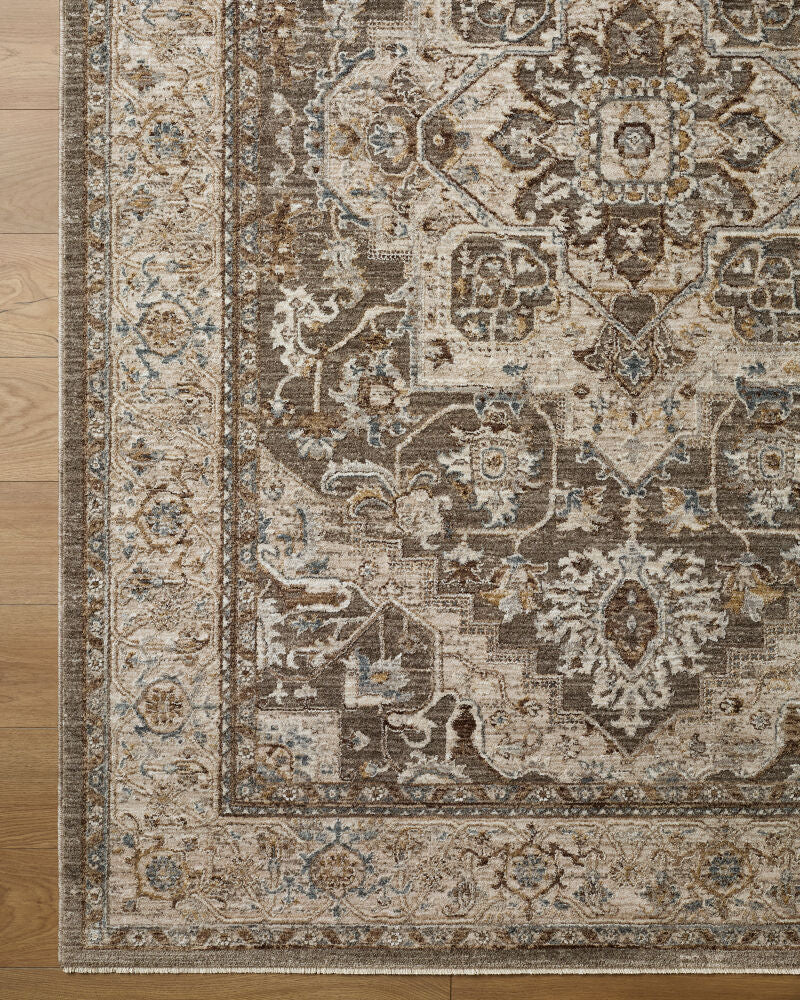 Arda Charcoal/Taupe Machine Woven Rug ACZ-2308 - overhead