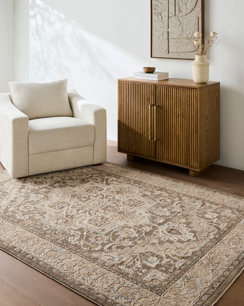 Arda Charcoal/Taupe Machine Woven Rug ACZ-2308 - roomscene