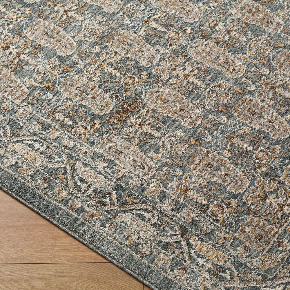 Arda Charcoal/Taupe Machine Woven Rug ACZ-2309 - corner