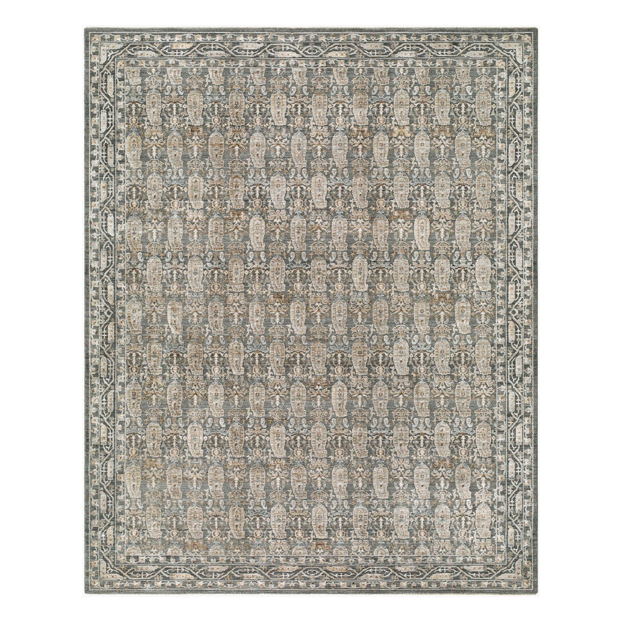 Arda Charcoal/Taupe Machine Woven Rug ACZ-2309 - 2'7" x 10'