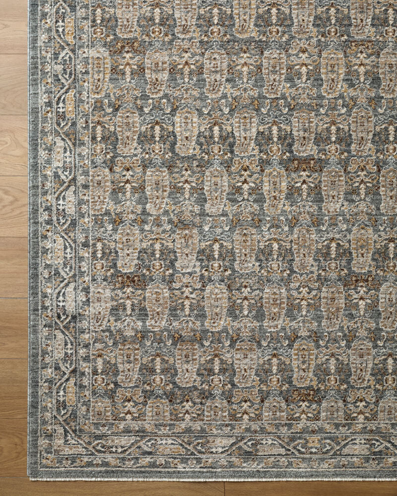 Arda Charcoal/Taupe Machine Woven Rug ACZ-2309 - overhead