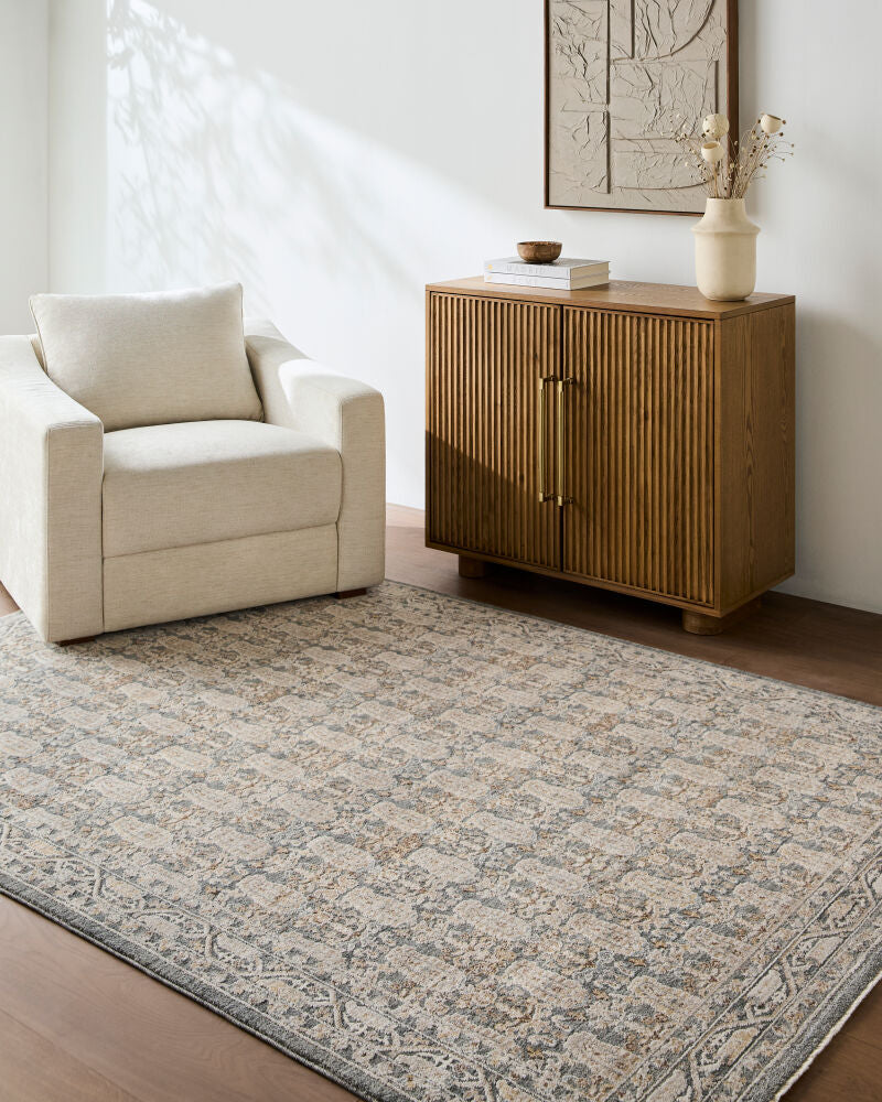 Arda Charcoal/Taupe Machine Woven Rug ACZ-2309 - roomscene