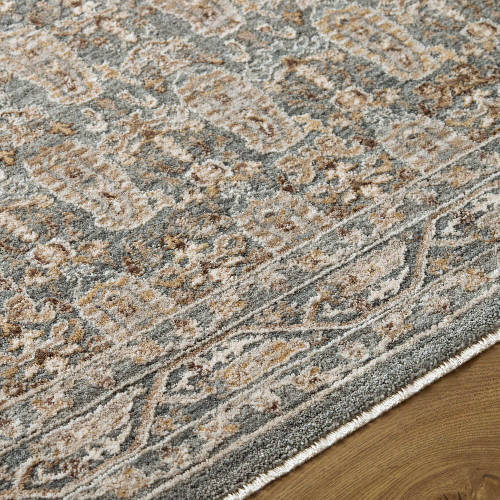 Arda Charcoal/Taupe Machine Woven Rug ACZ-2309 - texture