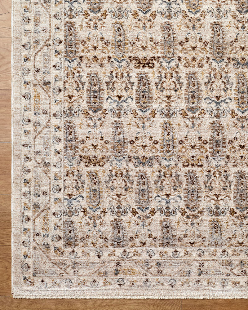 Arda Charcoal/Taupe Machine Woven Rug ACZ-2310 - overhead