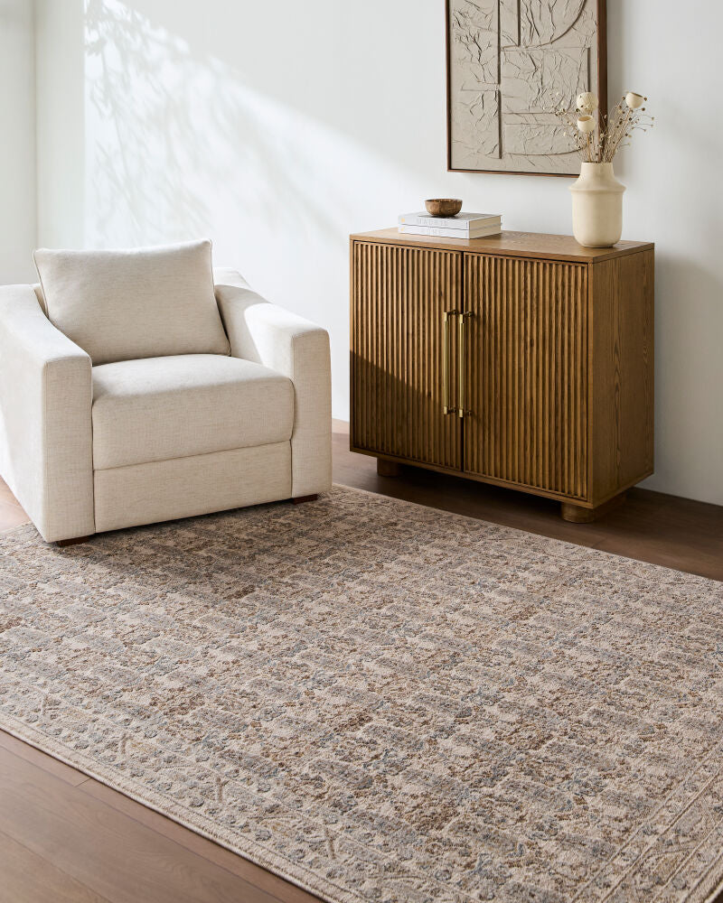 Arda Charcoal/Taupe Machine Woven Rug ACZ-2310 - roomscene