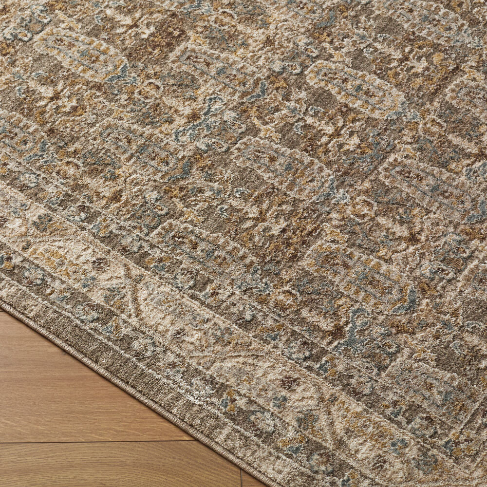 Arda Charcoal/Taupe Machine Woven Rug ACZ-2311 - corner