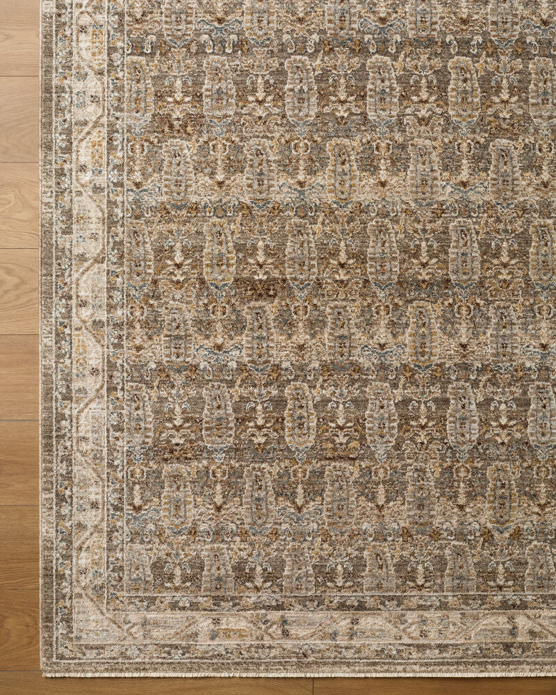 Arda Charcoal/Taupe Machine Woven Rug ACZ-2311 - overhead