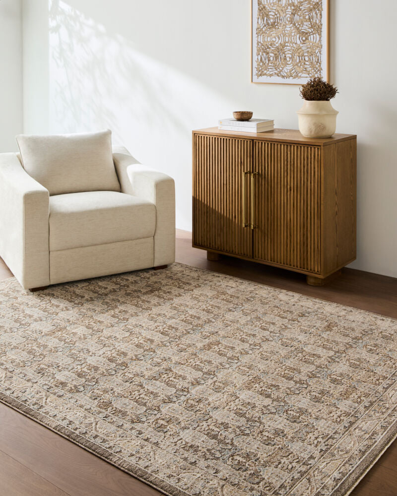 Arda Charcoal/Taupe Machine Woven Rug ACZ-2311 - roomscene