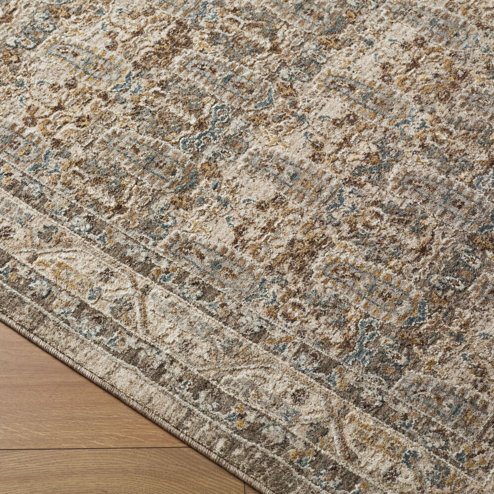 Arda Charcoal/Taupe Machine Woven Rug ACZ-2312 - corner