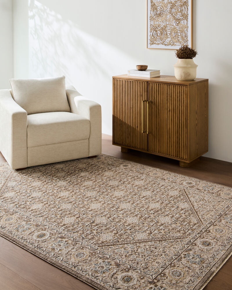 Arda Charcoal/Taupe Machine Woven Rug ACZ-2313 - roomscene