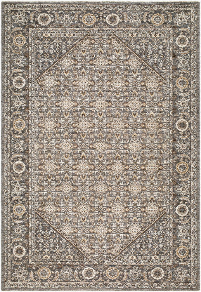Arda Charcoal/Taupe Machine Woven Rug ACZ-2314 - 2'7" x 10'