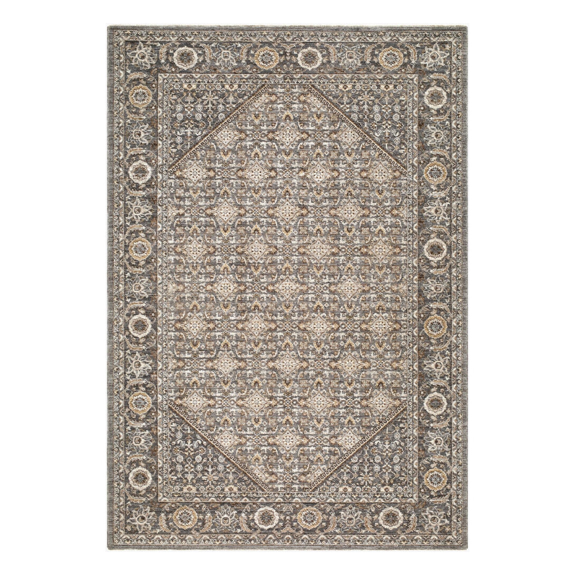 Arda Charcoal/Taupe Machine Woven Rug ACZ-2314 - 2'7" x 10'