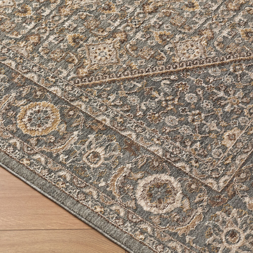 Arda Charcoal/Taupe Machine Woven Rug ACZ-2314 - corner