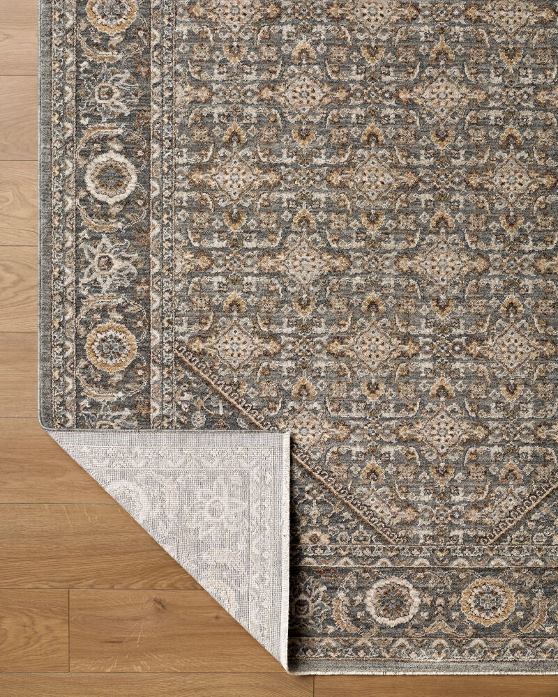 Arda Charcoal/Taupe Machine Woven Rug ACZ-2314 - fold