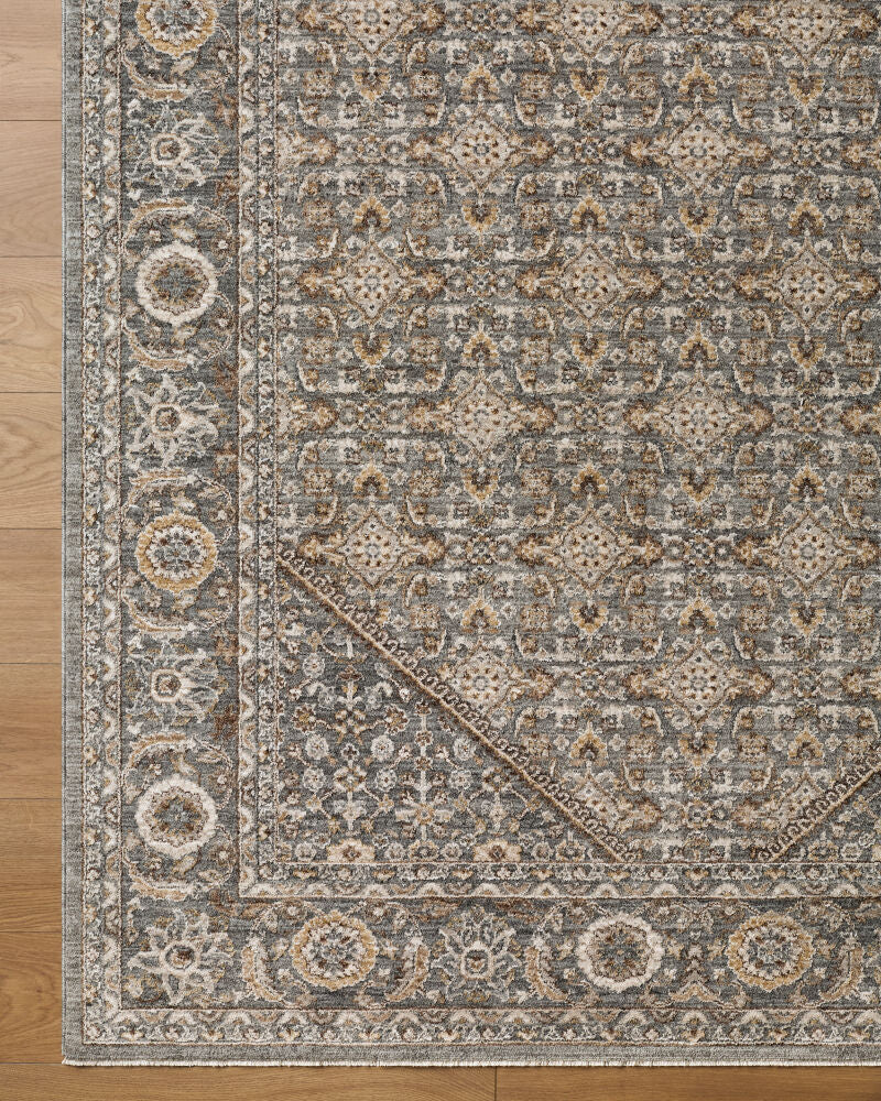 Arda Charcoal/Taupe Machine Woven Rug ACZ-2314 - overhead