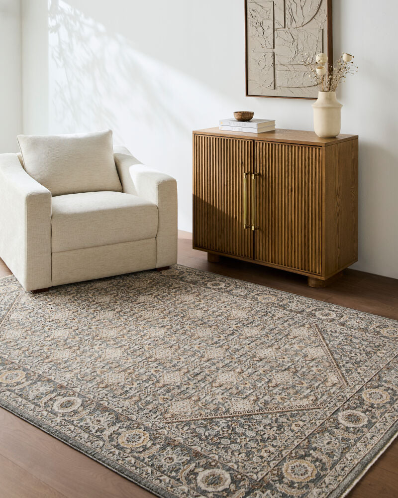 Arda Charcoal/Taupe Machine Woven Rug ACZ-2314 - roomscene