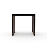 Pinstripe Dark End Table Champagne Gold 22" by Caracole