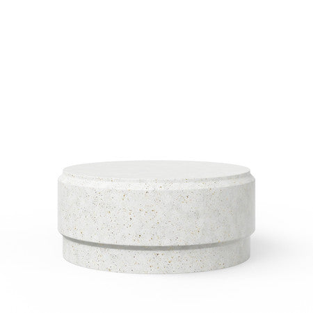 Mixx Barrel 39" Coffee Table - Ivory Terrazzo