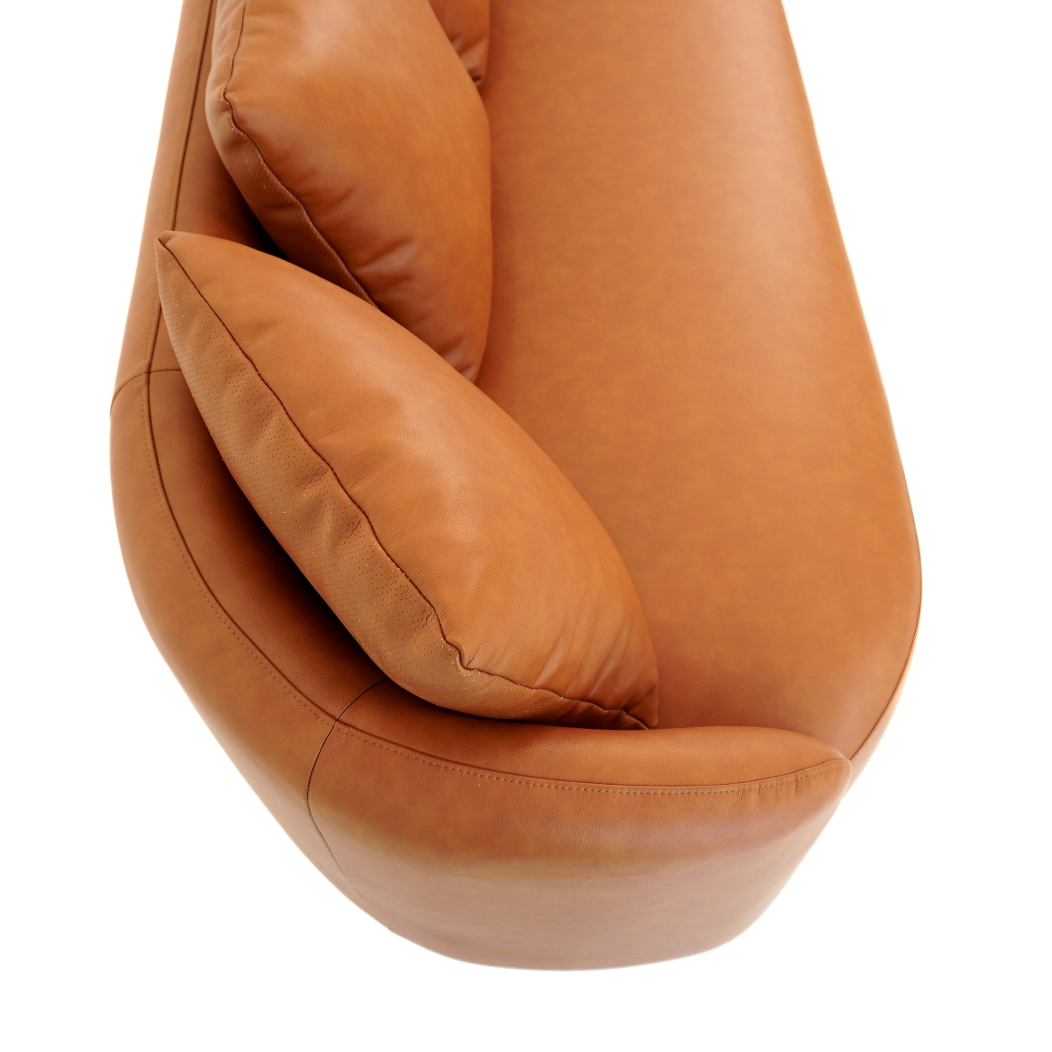 Dylan Round Arm Composite Leather Luxury Japandi Style Sofa