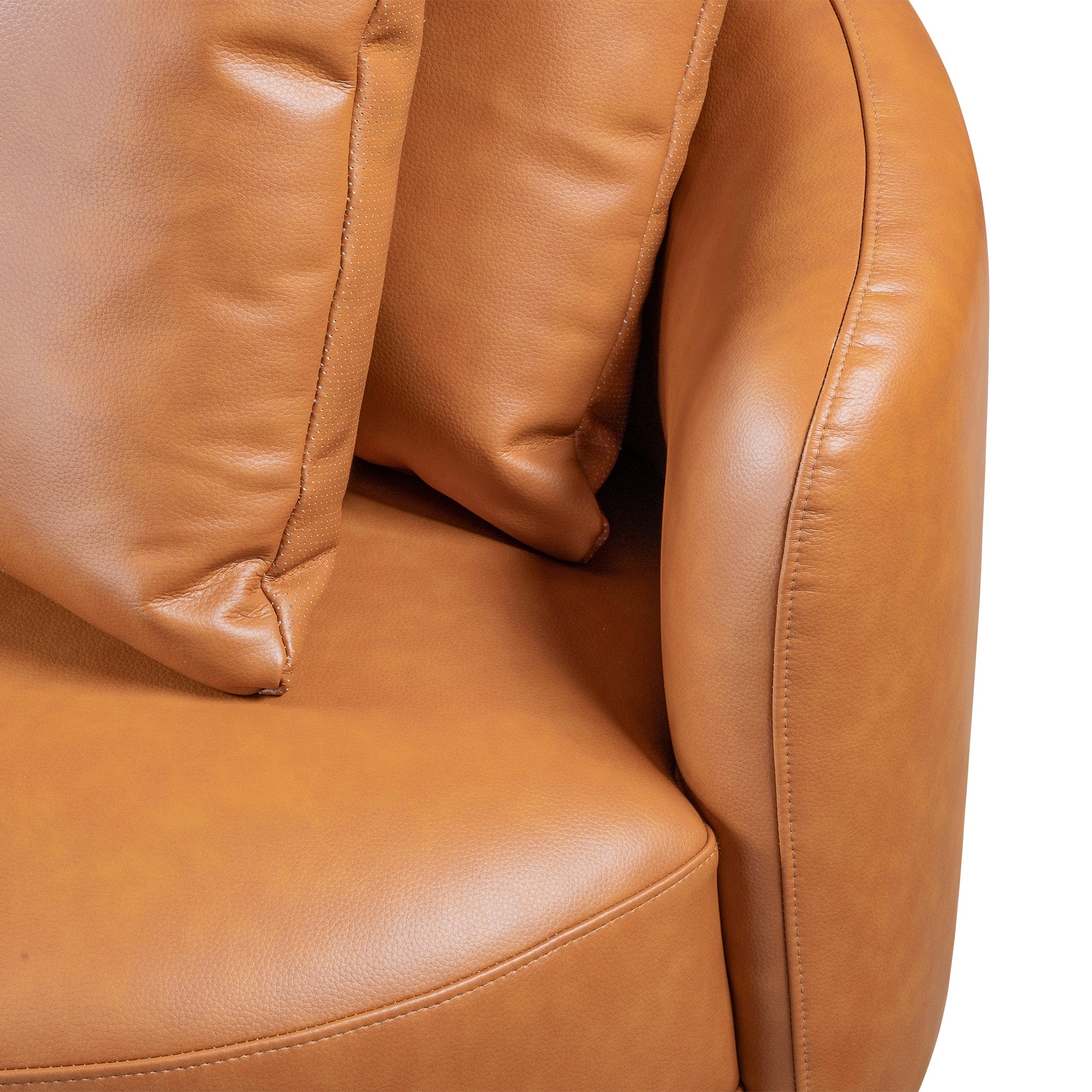 Dylan Round Arm Composite Leather Luxury Japandi Style Sofa