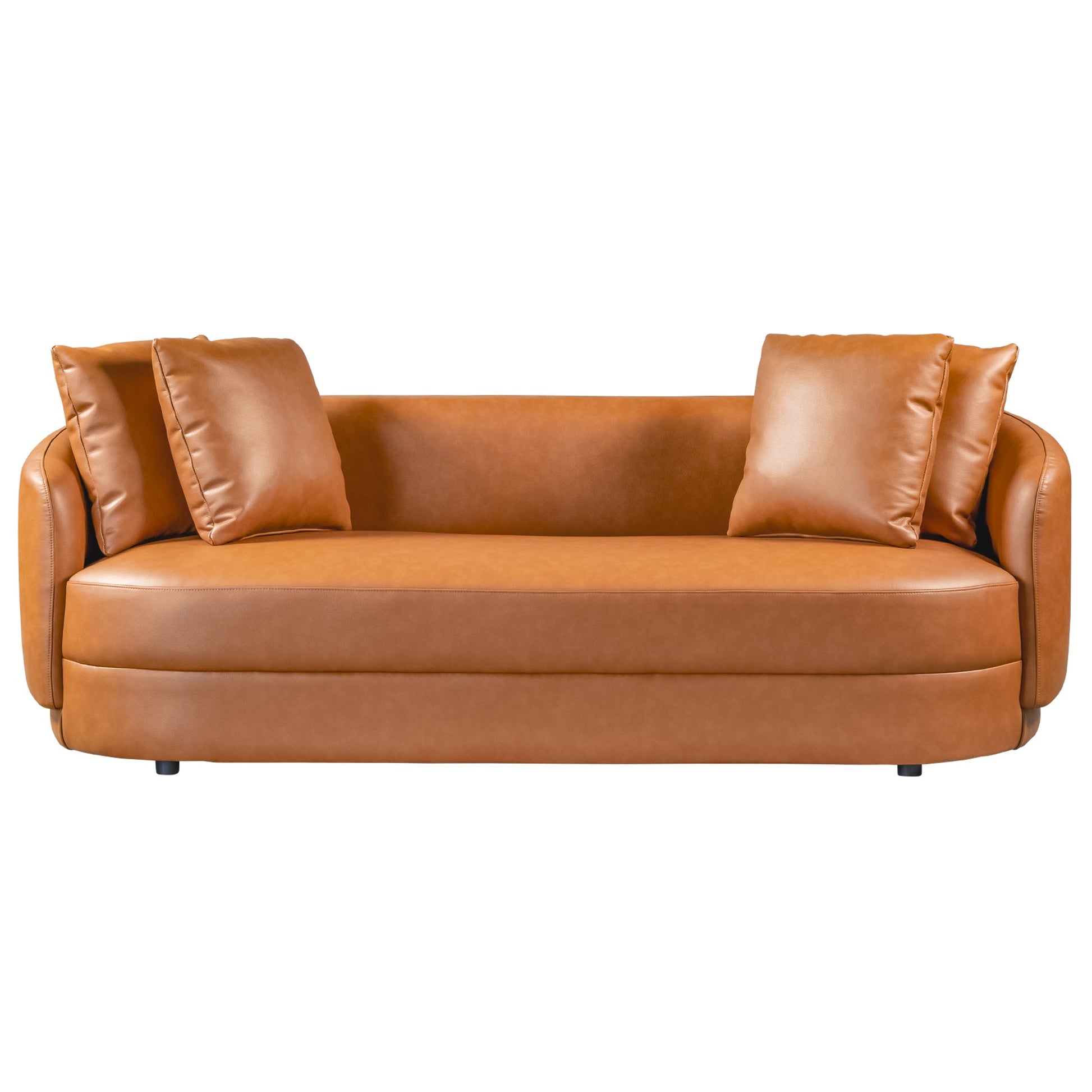 Dylan Round Arm Composite Leather Luxury Japandi Style Sofa