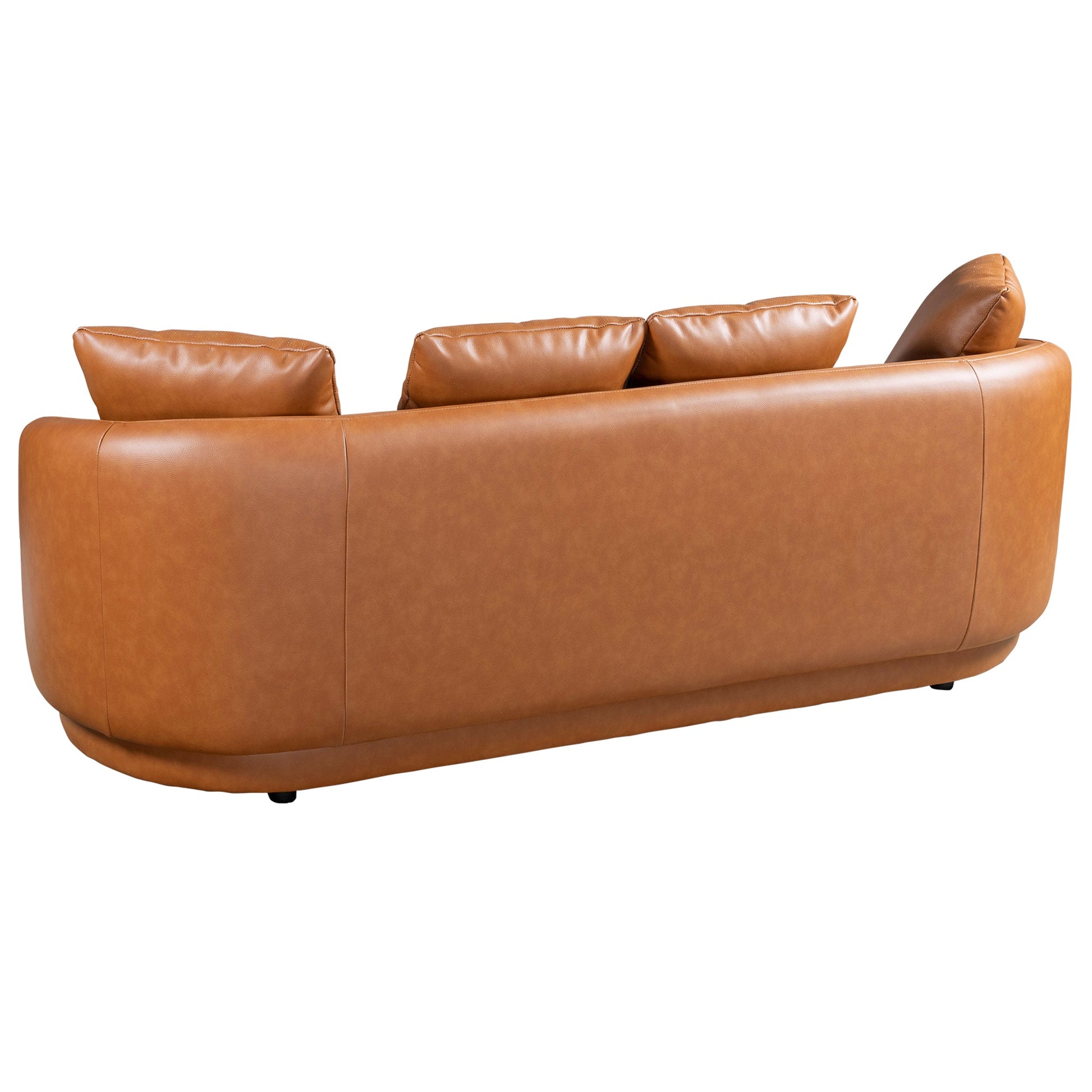 Dylan Round Arm Composite Leather Luxury Japandi Style Sofa