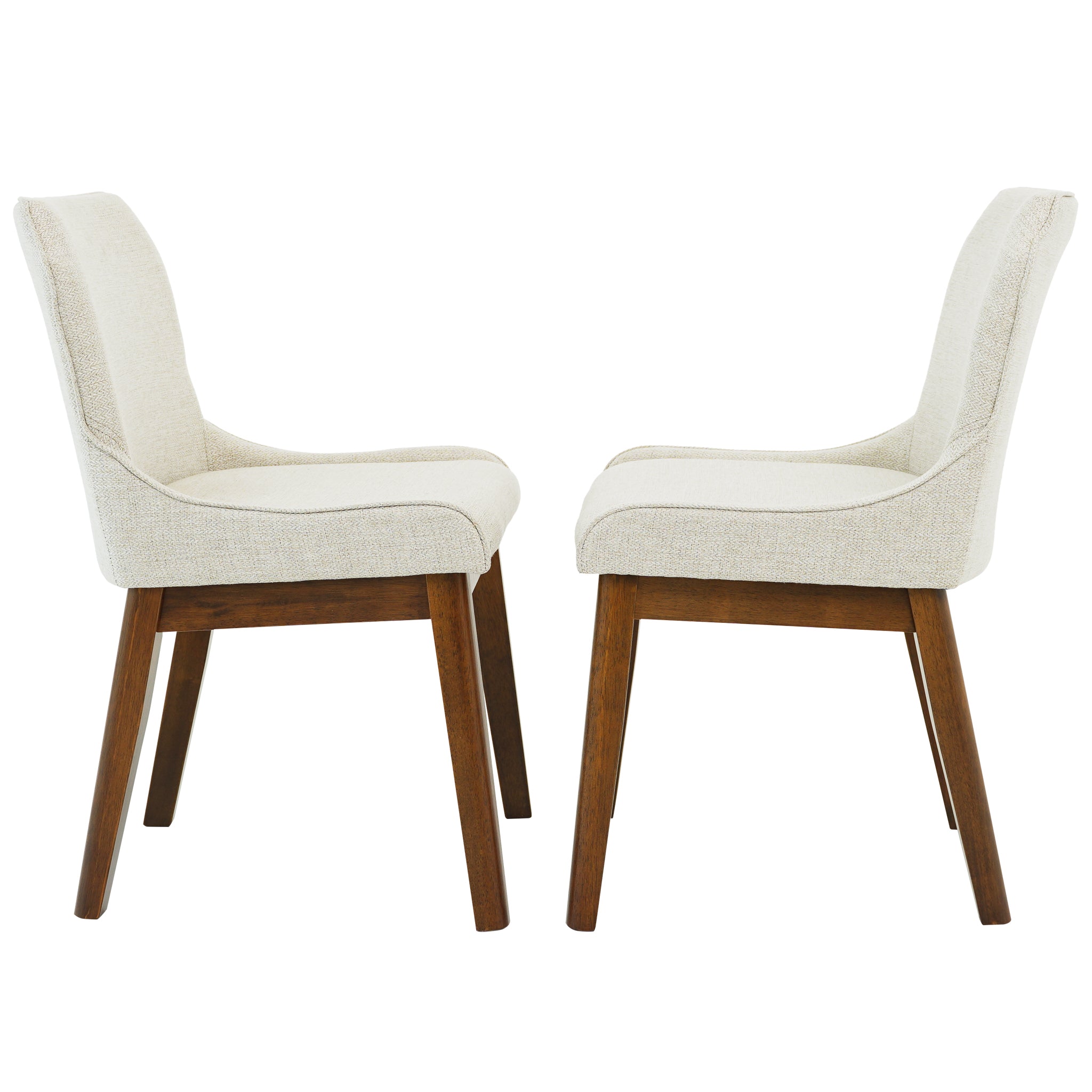 Ellis Modern Beige Fabric Dining Chair Set | Ergonomic Linen Style