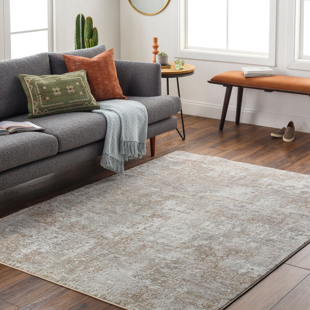 Allegro Plus Amber/Medium Gray Machine Woven Rug AGP-2302 - roomscene