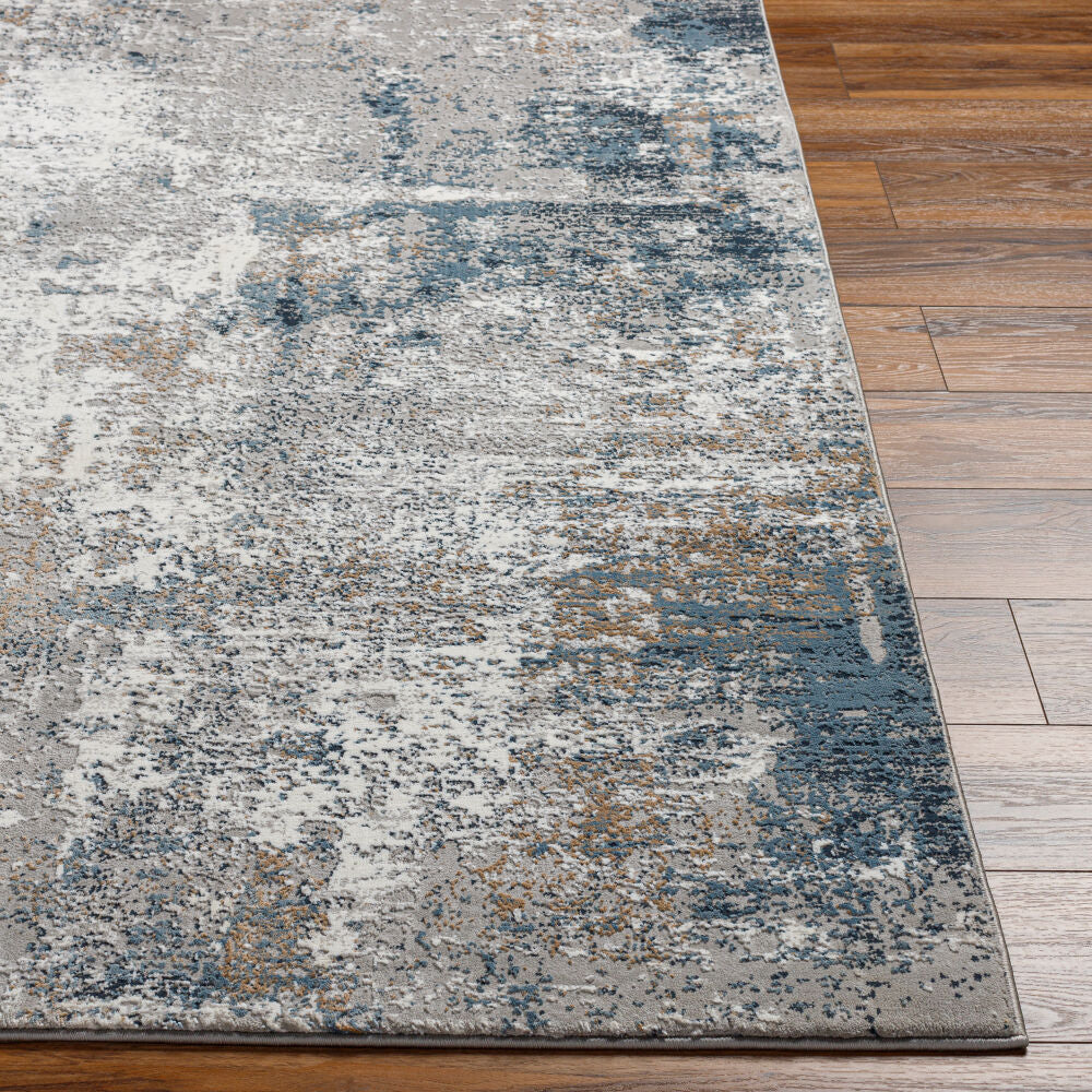 Allegro Plus Amber/Teal Machine Woven Rug - front