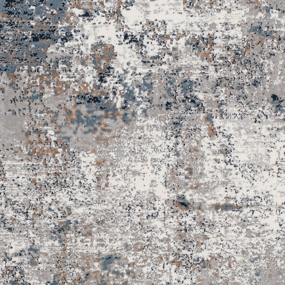 Allegro Plus Amber/Teal Machine Woven Rug - swatch