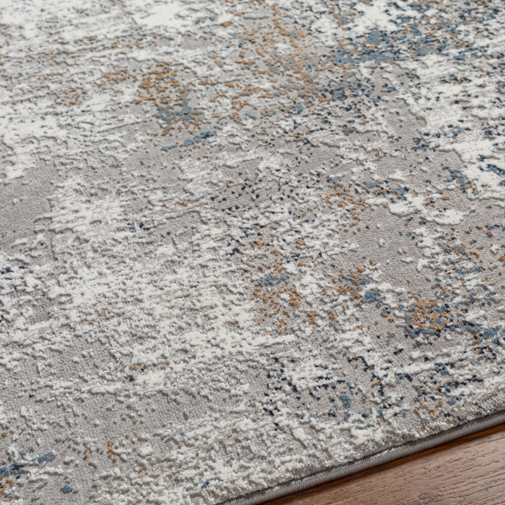 Allegro Plus Amber/Teal Machine Woven Rug - texture