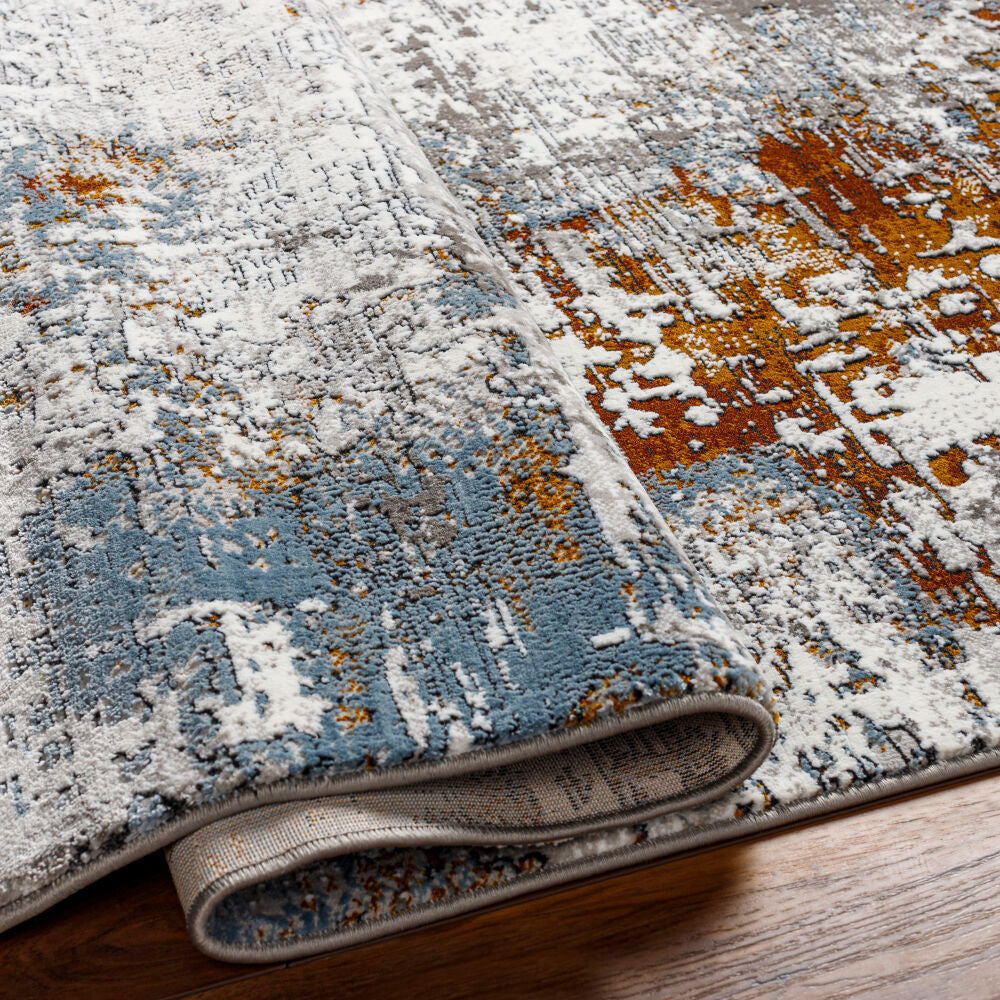 Allegro Plus Amber/Rust Machine Woven Rug AGP-2304 - fold