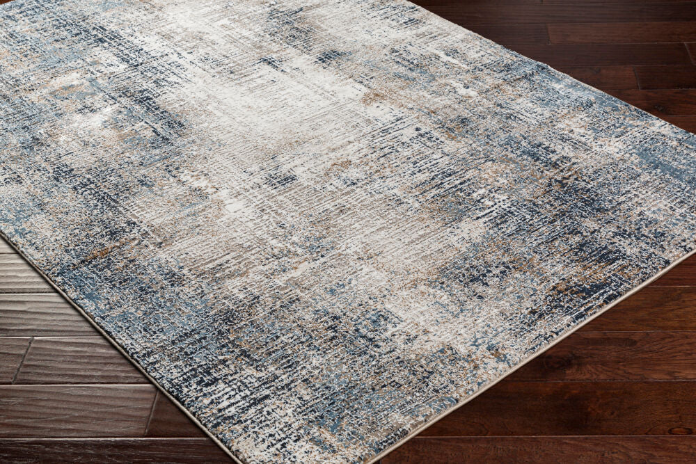 Allegro Plus Amber/Navy Machine Woven Rug - corner