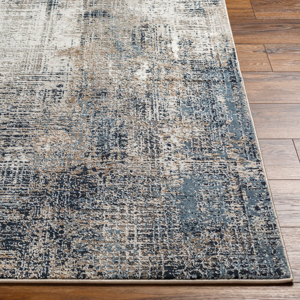 Allegro Plus Amber/Navy Machine Woven Rug - front