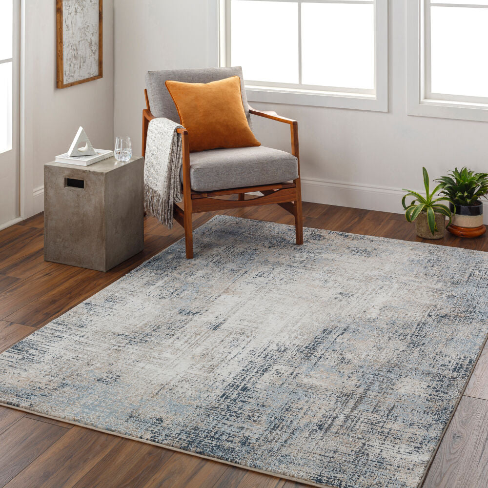 Allegro Plus Amber/Navy Machine Woven Rug - roomscene