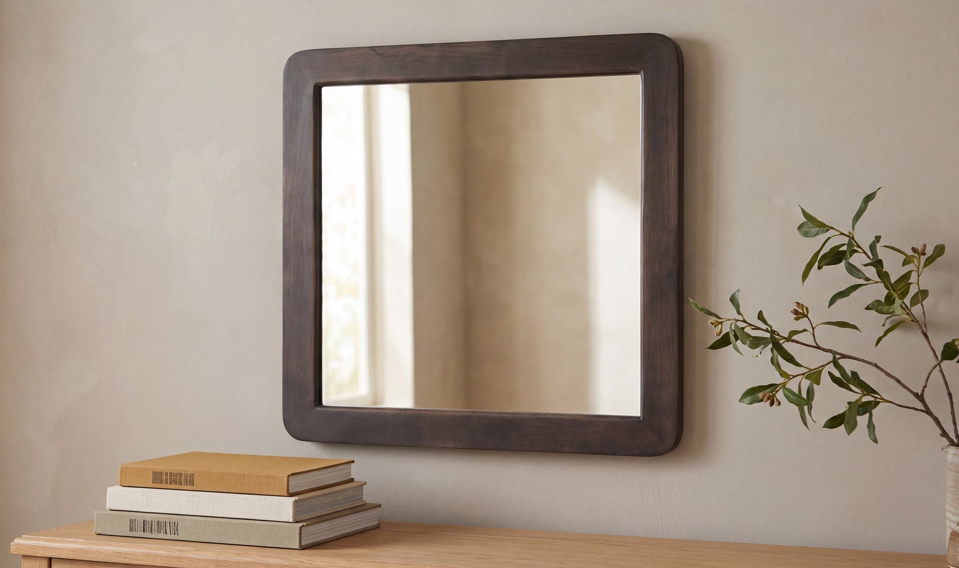 Perth Square Mirror Brown by Moe's Home Collection - view 3