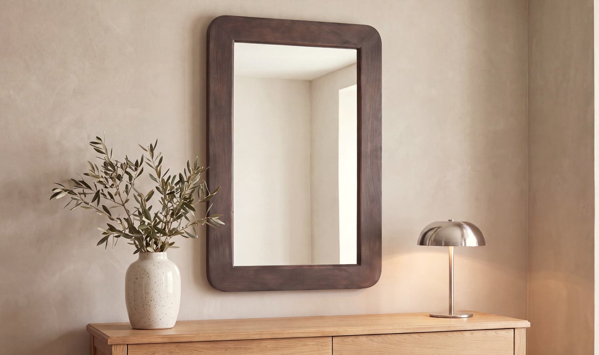 Perth Rectangular Mirror Brown by Moe's Home Collection - view 3