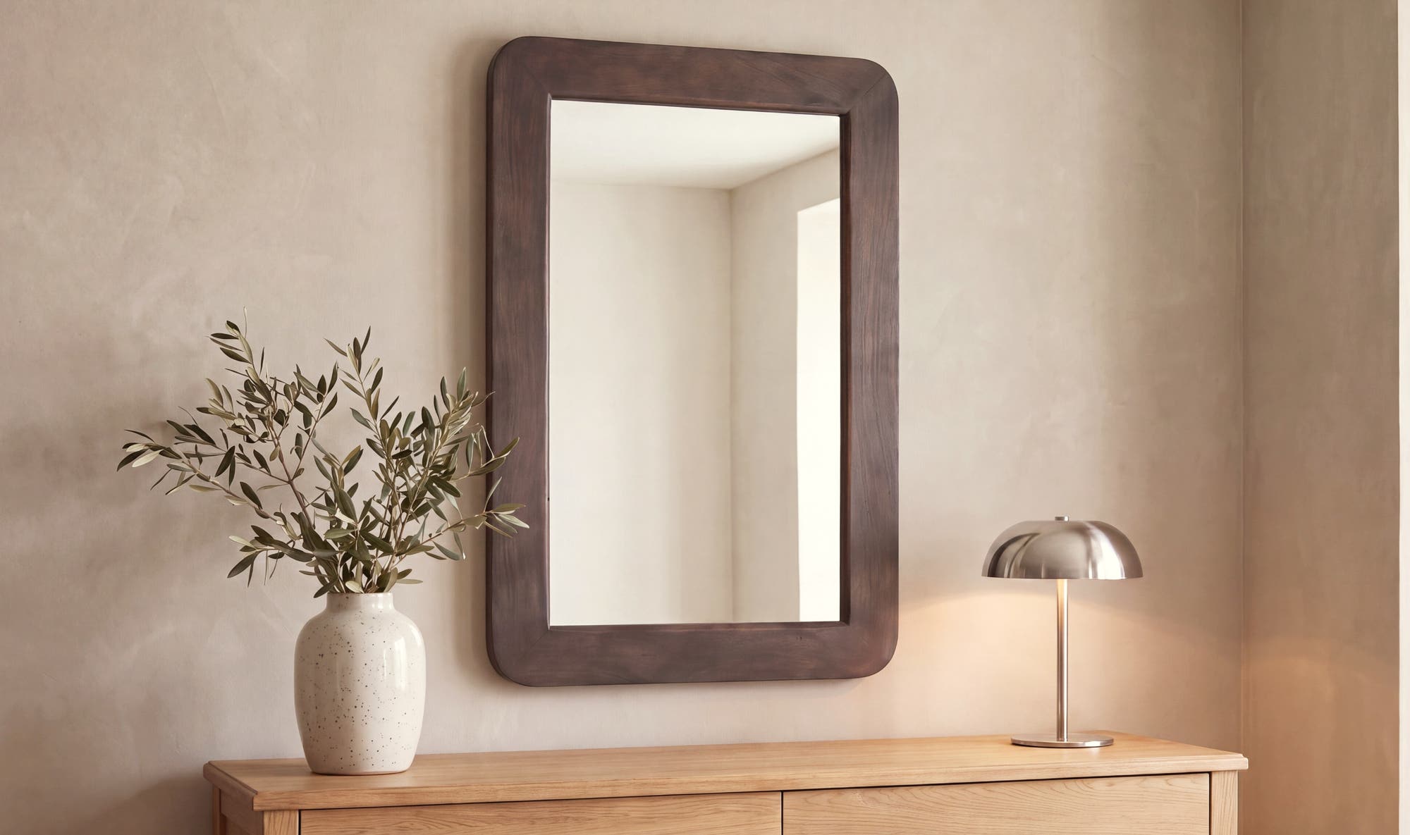 Perth Rectangular Mirror Brown by Moe's Home Collection - view 3