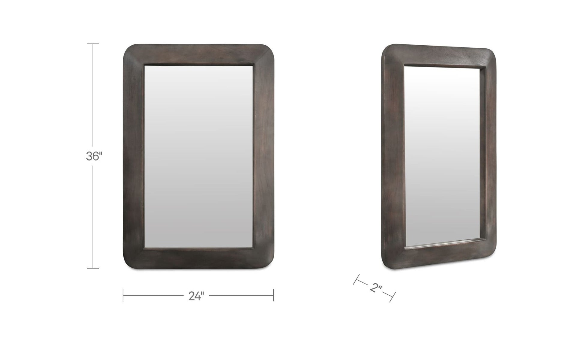 Perth Rectangular Mirror Brown by Moe's Home Collection - view 8