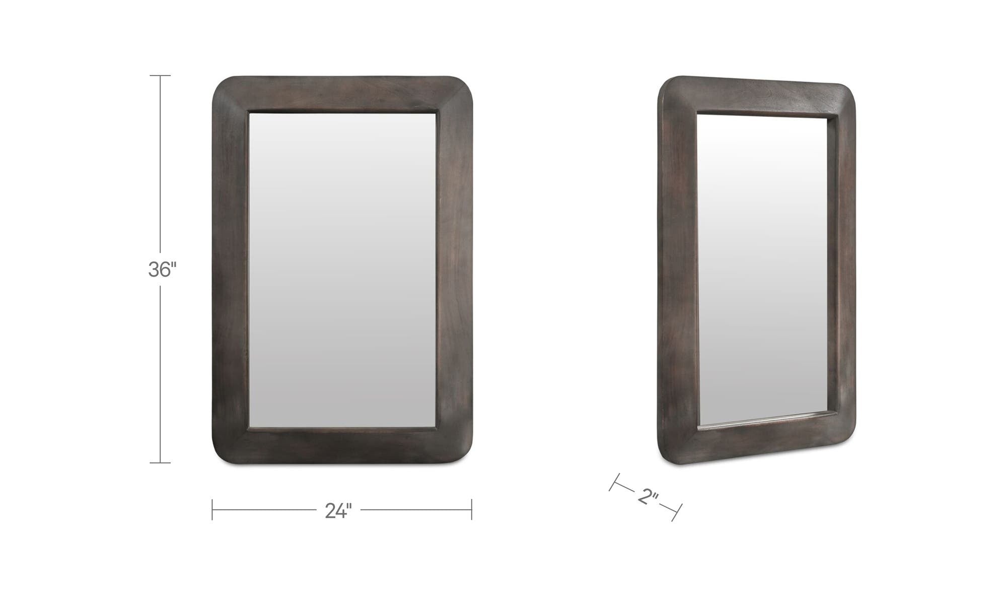 Perth Rectangular Mirror Brown by Moe's Home Collection - view 8
