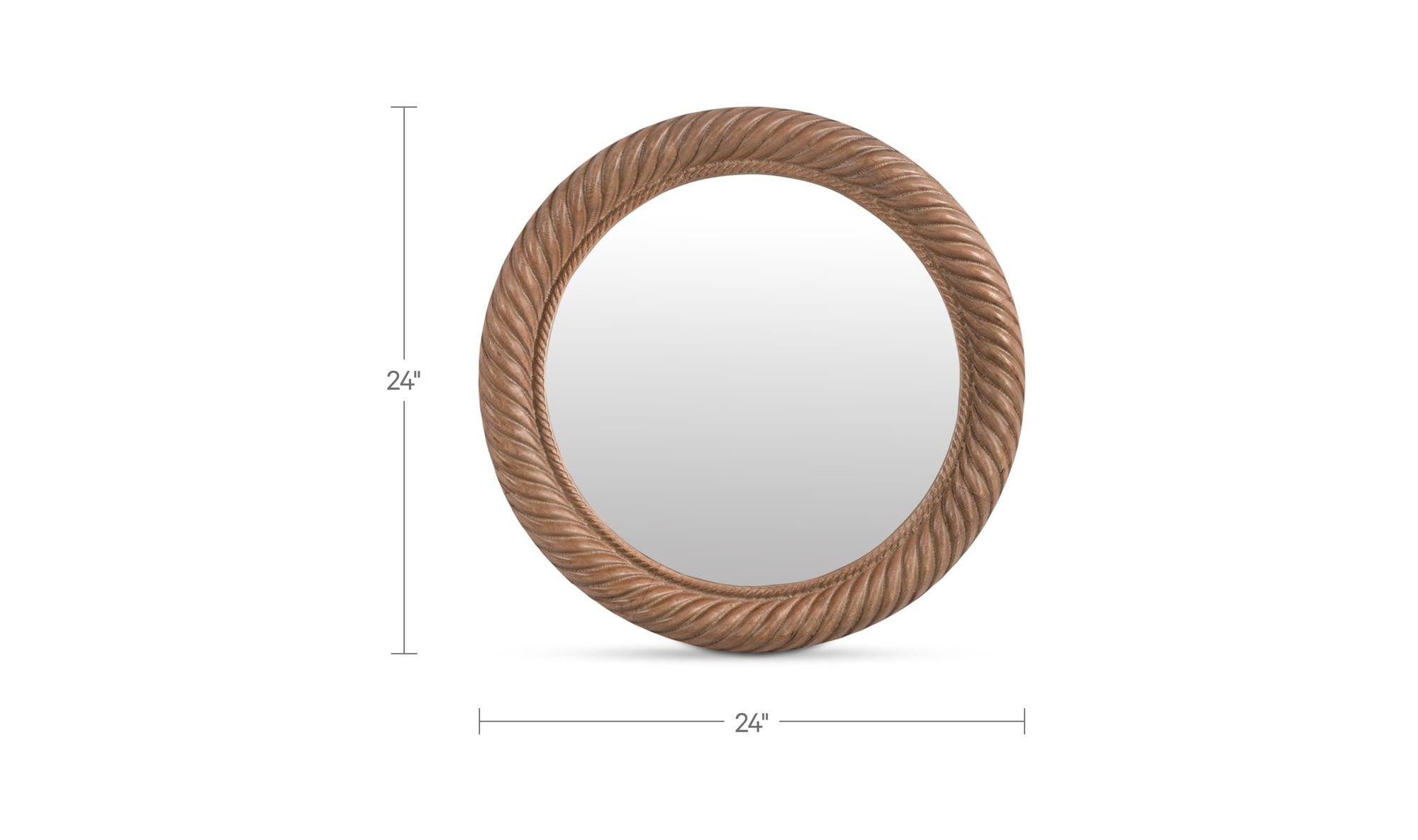 Delphine Small Mirror Natural by Moe's Home Collection - view 8
