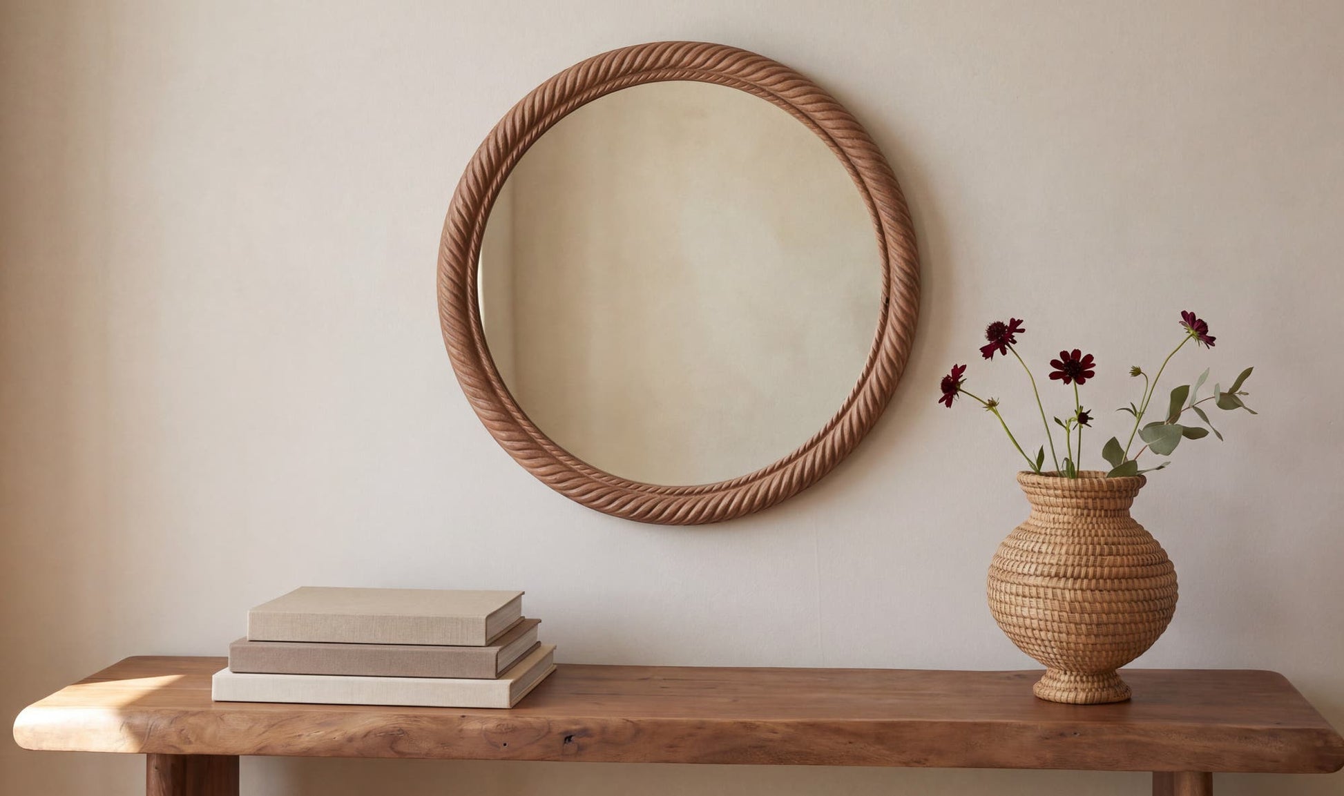 Delphine Large Mirror Natural by Moe's Home Collection - view 3