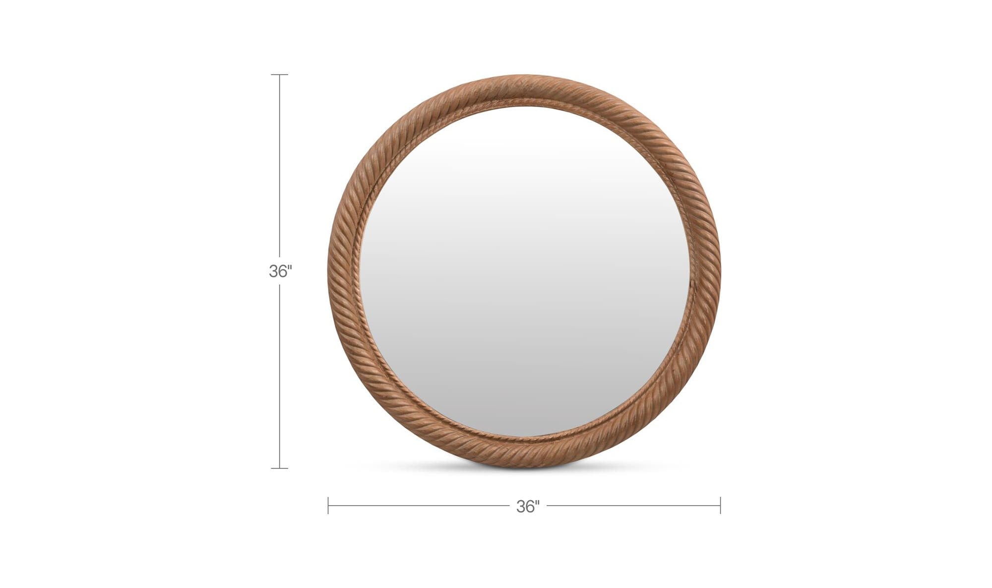 Delphine Large Mirror Natural by Moe's Home Collection - view 7
