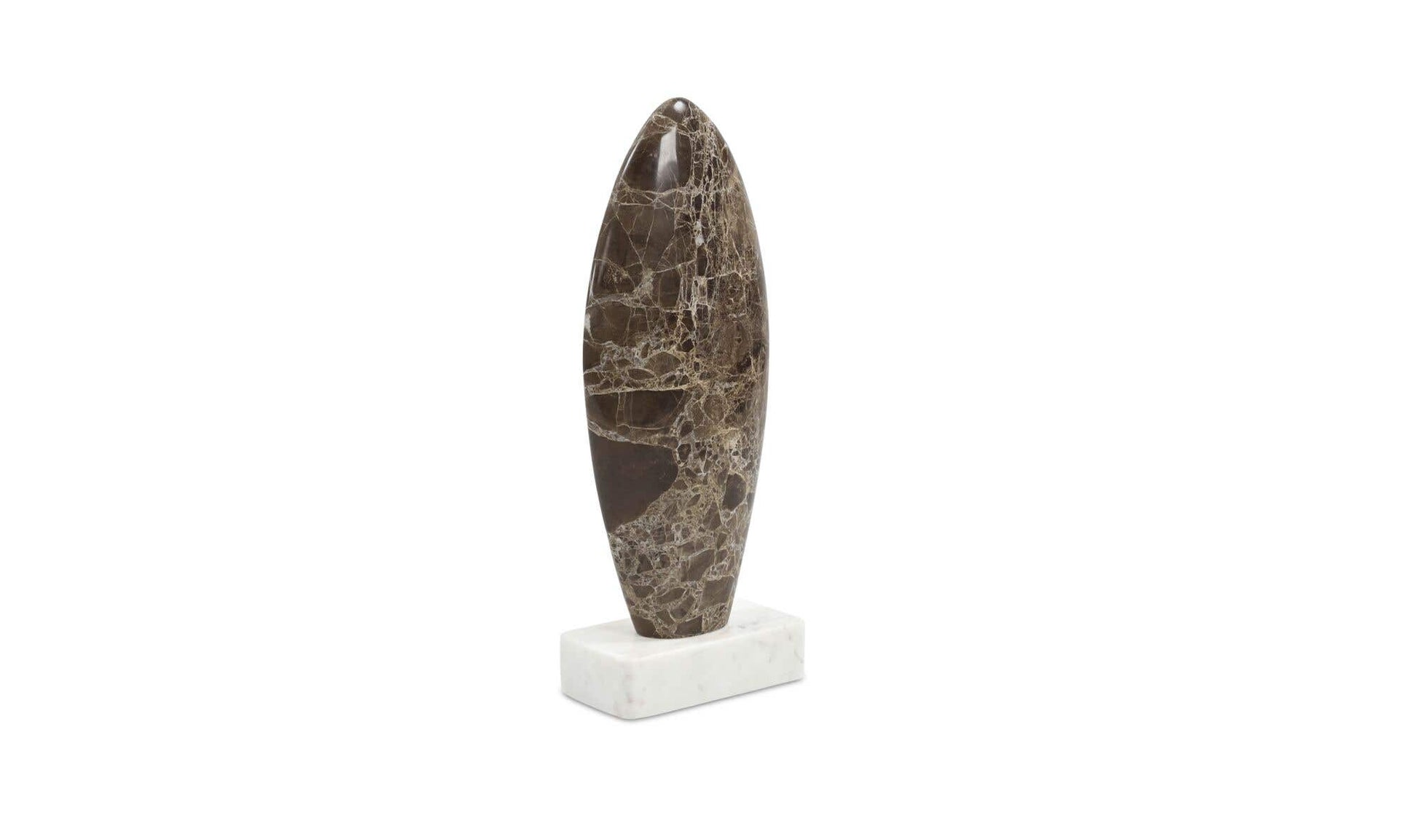 Boda Sculpture Dark Emperador Marble by Moe's Home Collection - view 4